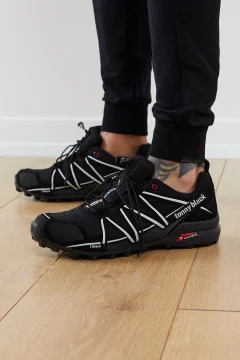 حذاء الرحلات باللون الأسود والأبيض - Фото 5