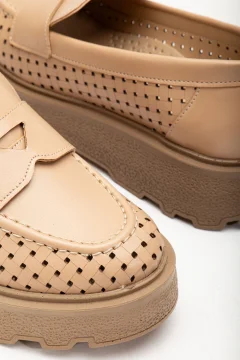 حذاء لوفر نسائي مريح ذو شريط جانبي - Фото 3