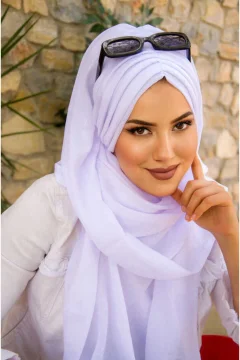 شال جاهز أبيض - Фото 5