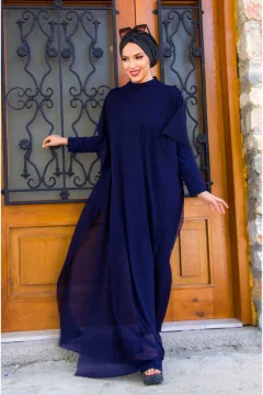 صوفية حجاب - أزرق داكن - Фото 1