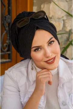 شال من الدانتيل الأسود الفاخر - Фото 2