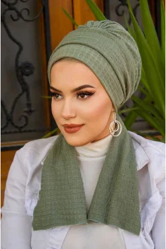 وشاح بونيه باللون الأخضر الباستيل - Фото 2