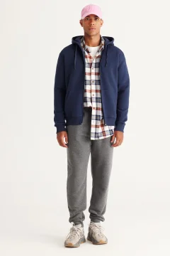 سويت شيرت رجالي باللون الأزرق الداكن - Фото 8