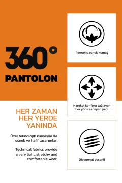 بنطال رجالي رمادي بقصة ضيقة - Фото 4