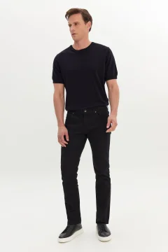 بنطال رجالي أسود بقصة ضيقة - Фото 5