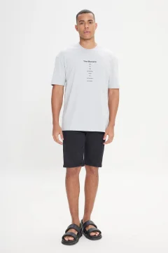 تي شرت رجالي باللون الابيض - Фото 2