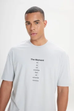 تي شرت رجالي باللون الابيض - Фото 3