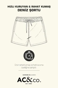 شورت سباحة رجالي باللون الوردي - Фото 3