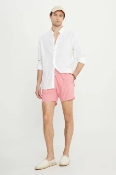 شورت سباحة رجالي باللون الوردي - Фото 7