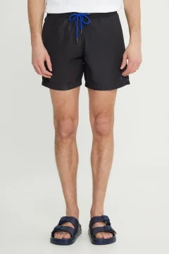 Men's Black Swim Shorts - Фото 1
