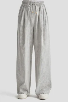 طقم نسائي قطن باللون الرمادي - Фото 5