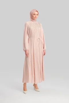 فستان نسائي بلون وردي فاتح - Фото 2