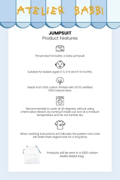 بذلة أطفال - تويلي دي جوي / أزرق - Фото 4