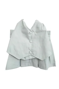 طقم تنورة صدرية باللون الأخضر النعناعي للفتيات - Фото 3