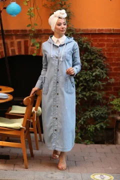 عباية نسائيه انيقه باللون الازرق - Фото 7