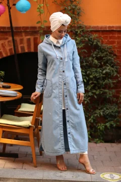 عباية نسائيه انيقه باللون الازرق - Фото 9