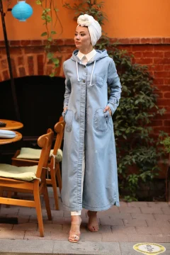 عباية نسائيه انيقه باللون الازرق - Фото 5