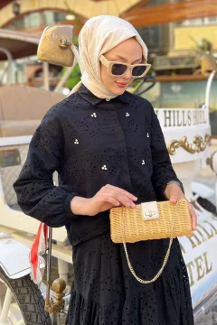 طقم تنورة صدفية مطعمه بالاحجار - Фото 4