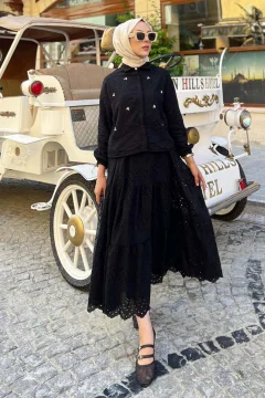 طقم تنورة صدفية مطعمه بالاحجار - Фото 5