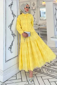 طقم تنورة صدفية مفصلة بالحجر - Фото 4