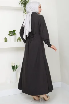 فستان صوفيا أسود مطرز - Фото 5