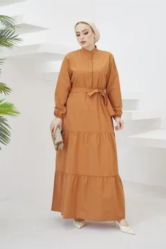 فستان حجاب رائع ذو ياقة وأزرار - Фото 4