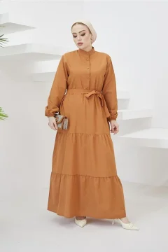 فستان حجاب رائع ذو ياقة وأزرار - Фото 5