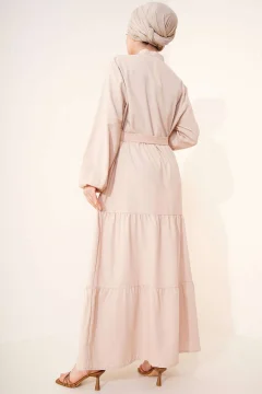 فستان حجاب رائع ذو ياقة وأزرار - Фото 4