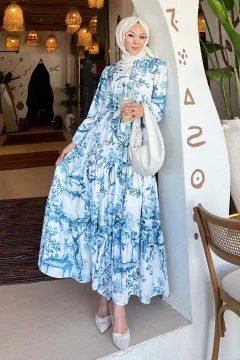 فستان نسائي منقوش - Фото 4