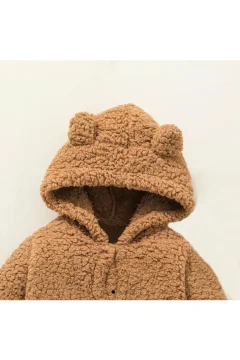 سالوبيت شتوية بغطاء رأس للأطفال - Фото 3