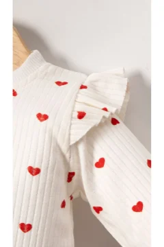 طقم قطن أبيض للفتيات الصغيرات - Фото 6