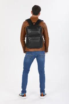 حقيبة ظهر الكمبيوتر المحمول باللون الاسود - Фото 3