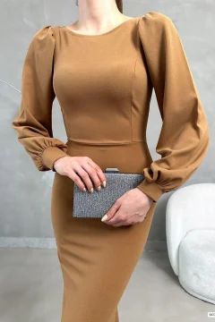 فستان طويل باللون البنى - Фото 7