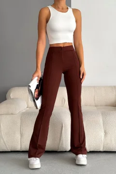 بنطلون كريب بني - Фото 6