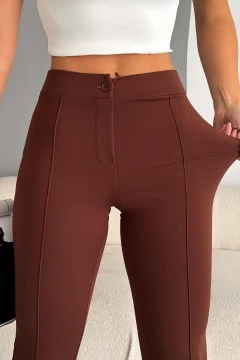 بنطلون كريب بني - Фото 4