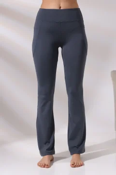 بنطال نسائي مدخن عالي الخصر - Фото 7