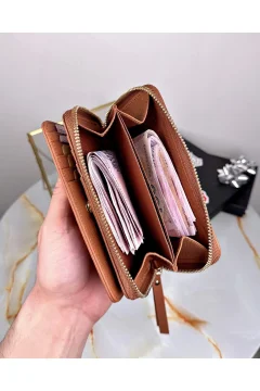 محفظة نسائية فاخرة اللون برتقالي - Фото 3