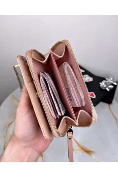 محفظة نسائية فاخرة اللون كريم - Фото 3