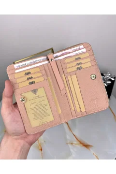محفظة نسائية فاخرة اللون كريم - Фото 2