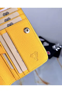 محفظة نسائية فاخرة اللون أصفر - Фото 4