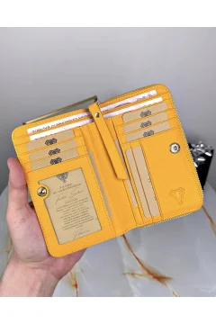 محفظة نسائية فاخرة اللون أصفر - Фото 2