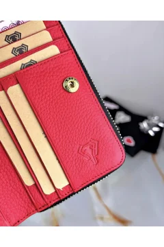 محفظة نسائية فاخرة اللون أحمر - Фото 5