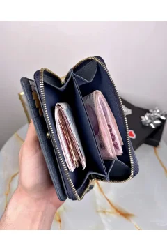 محفظة نسائية فاخرة اللون أزرق داكن - Фото 3