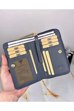 محفظة نسائية فاخرة اللون أزرق داكن - Фото 2