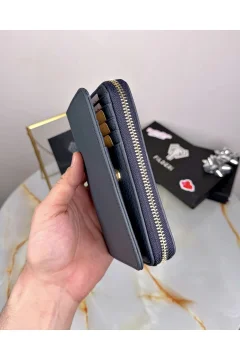 محفظة نسائية فاخرة اللون أزرق داكن - Фото 5