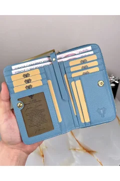 محفظة نسائية فاخرة اللون أزرق - Фото 2