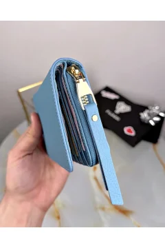 محفظة نسائية فاخرة اللون أزرق - Фото 5