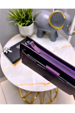 محفظة هاتف نسائيه من الجلد الطبيعي - Фото 4