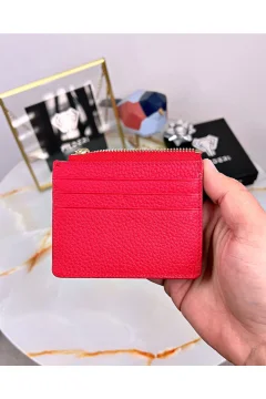 حامل بطاقات من الجلد الطبيعي وخطاف مفاتيح - Фото 3