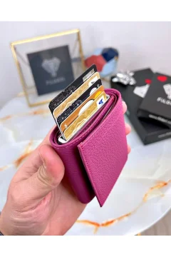 محفظة من الجلد الطبيعي حامل بطاقات - Фото 5